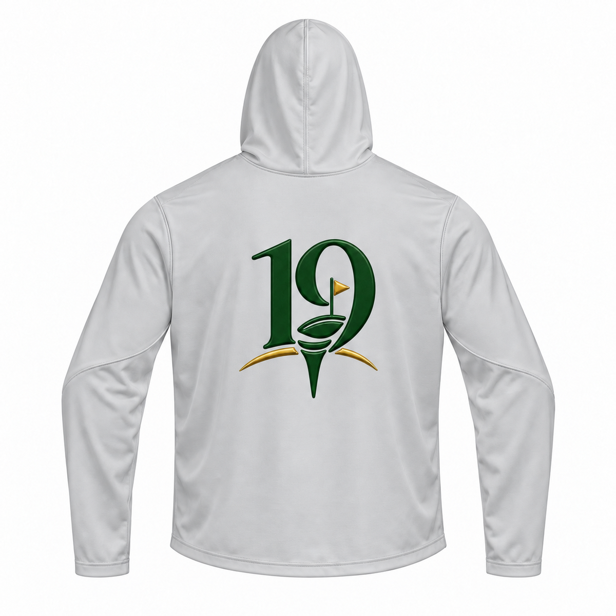 Pearl Grey Fairway Performance Hoodie — back