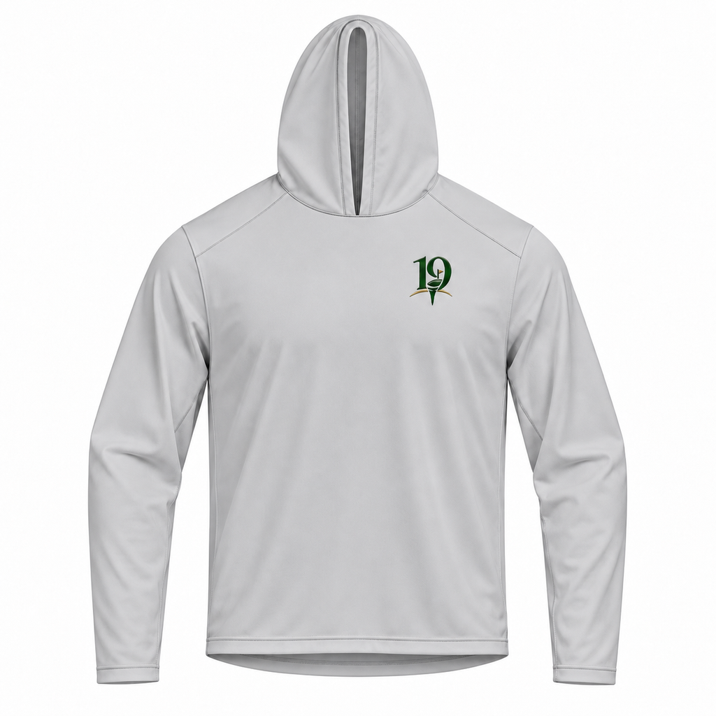 Pearl Grey Fairway Performance Hoodie — front