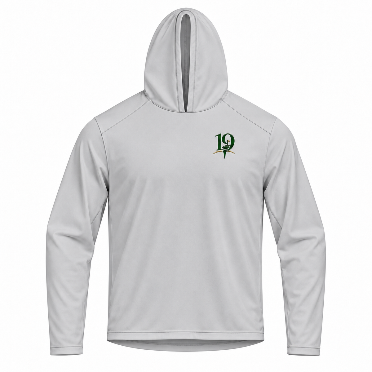 Pearl Grey Fairway Performance Hoodie — front