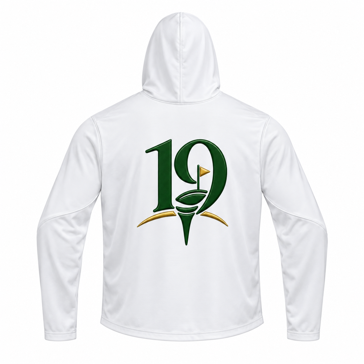 White Fairway Performance Hoodie — back