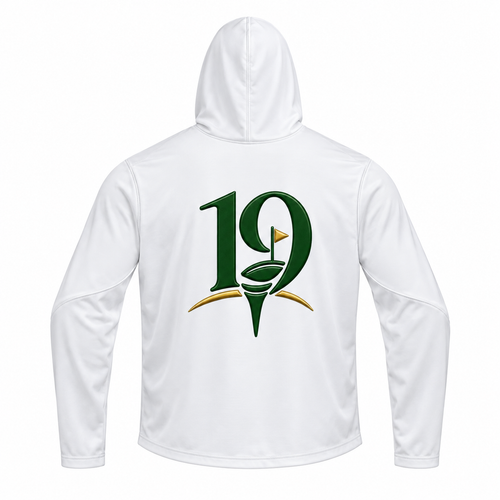 White Fairway Performance Hoodie — back