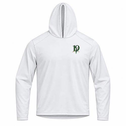 White Fairway Performance Hoodie — front
