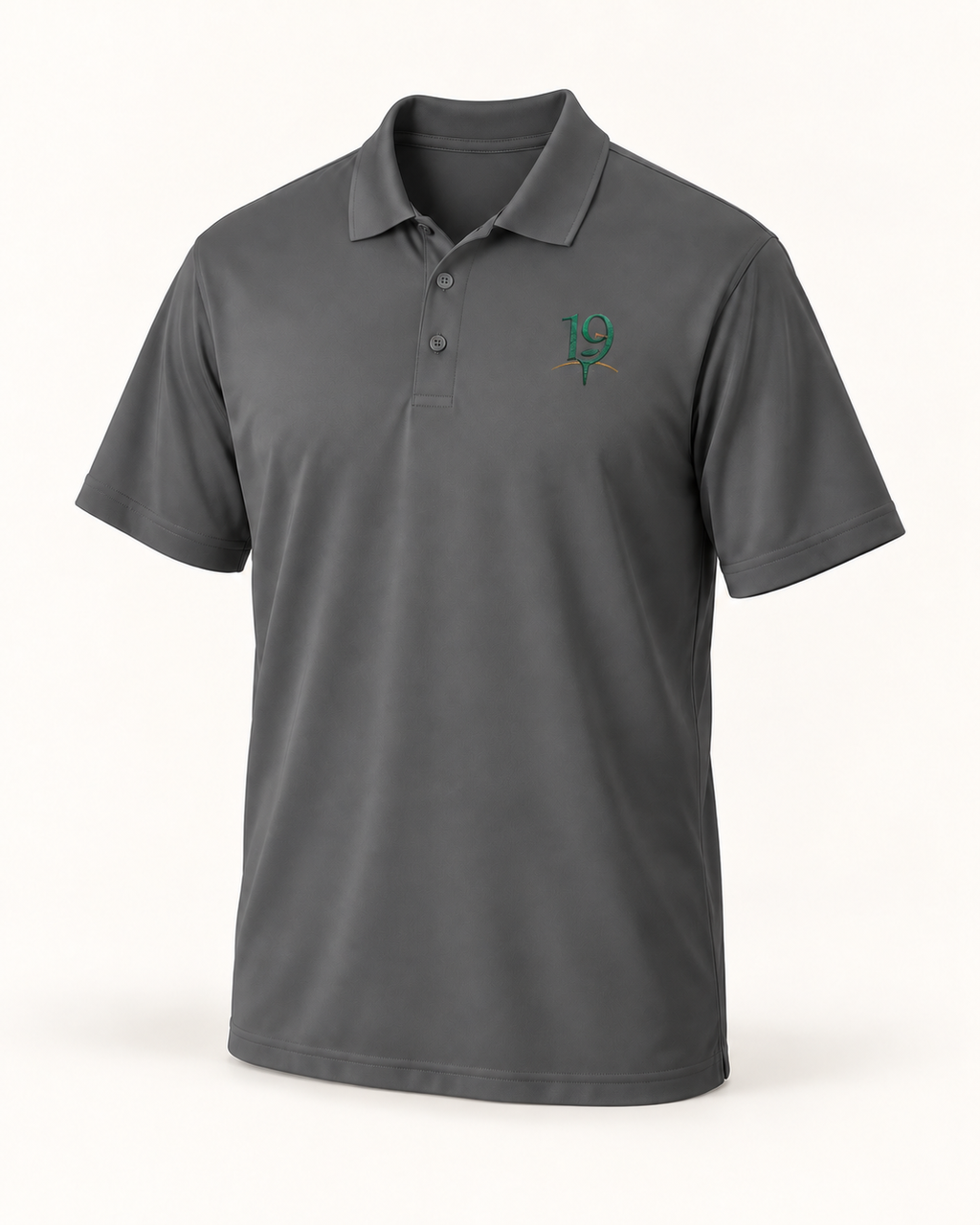 The 19th Fairway Performance Polo in Iron Grey