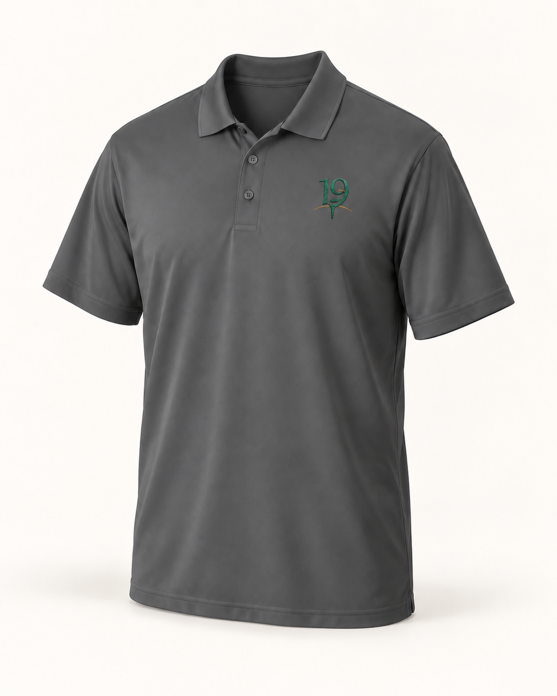 The 19th Fairway Performance Polo in Iron Grey