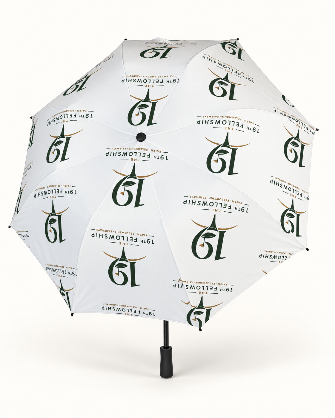 The 19th Fairway Shield Umbrella - White