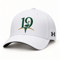 The 19th Fellowship Founders Hat in White and Black, front three-quarter view
