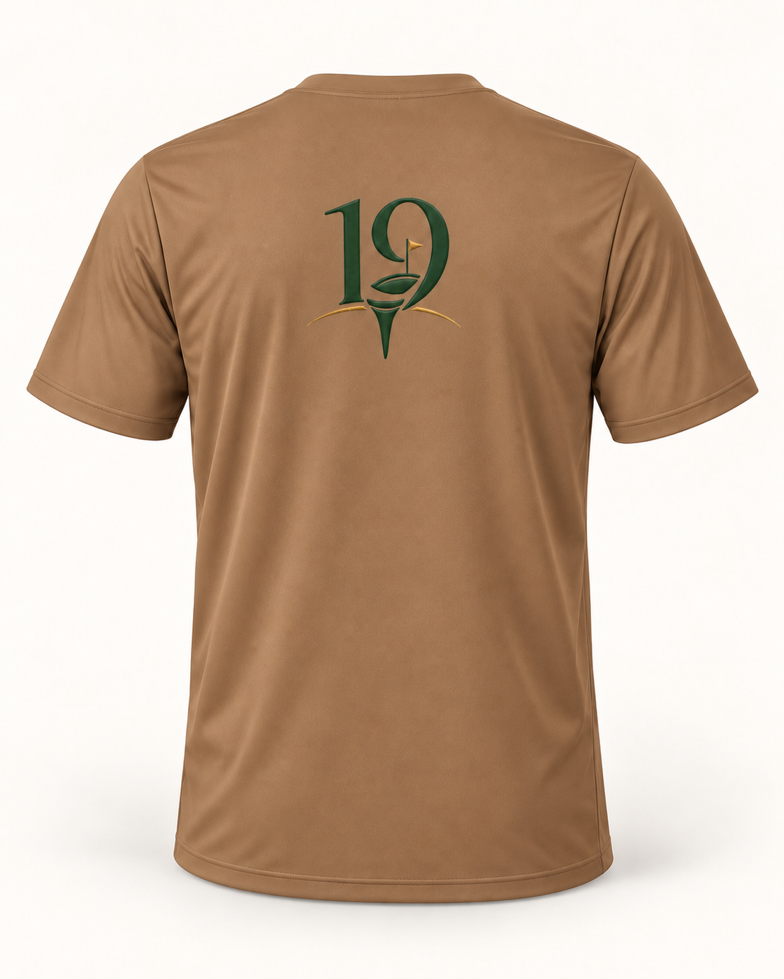 The 19th Founders Tee in Coyote Brown - back view with 19 logo