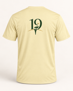 The 19th Founders Tee in Vegas Gold - back view with 19 logo