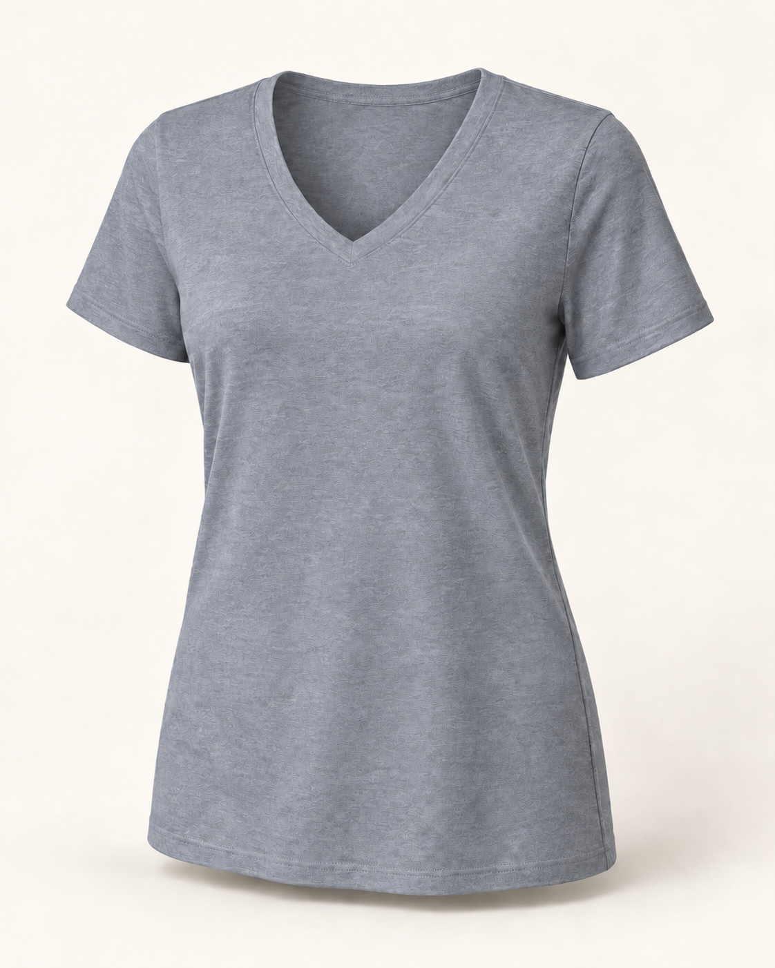 The 19th Founders V-Neck Tee in Athletic Heather - clean front view
