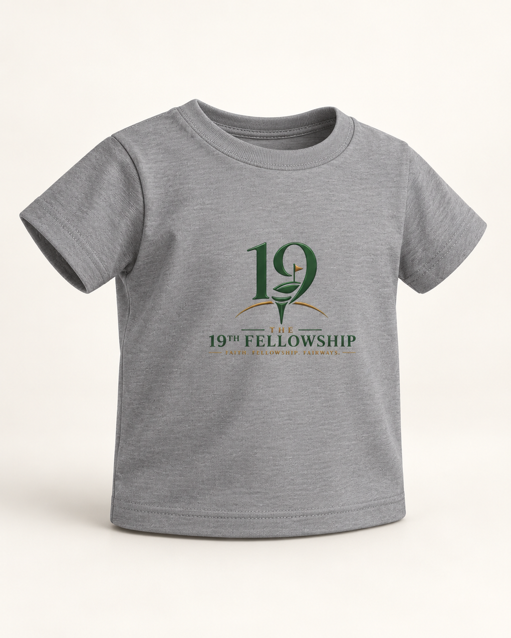 The 19th Junior Crest Tee in Granite Heather