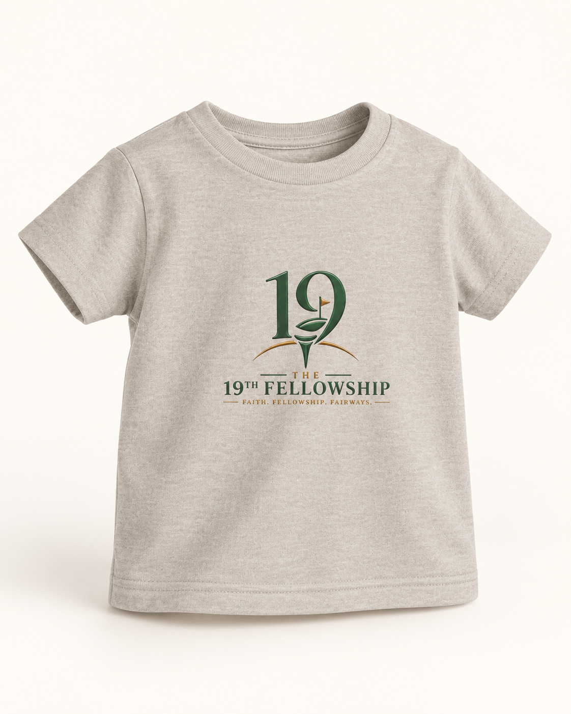 The 19th Junior Crest Tee in Natural Heather