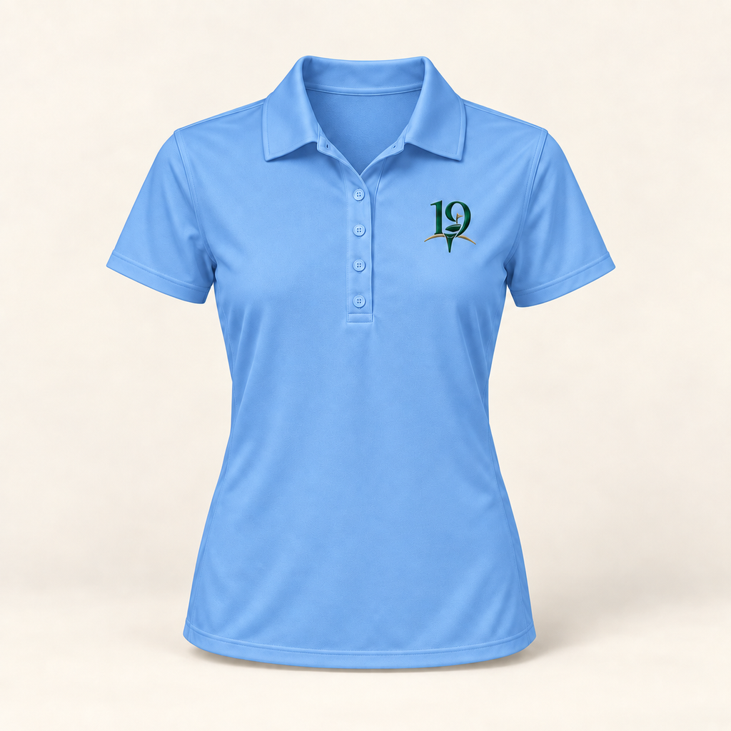 The 19th Women's Fairway Polo - Carolina Blue